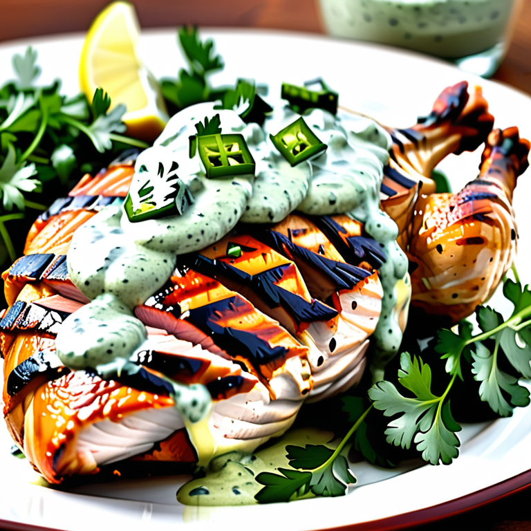 grilled chicken with cilantro crema