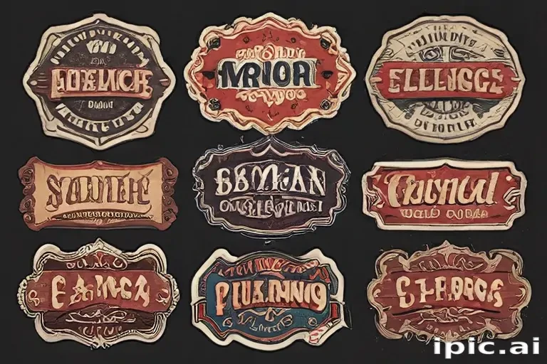 vintage stickers png