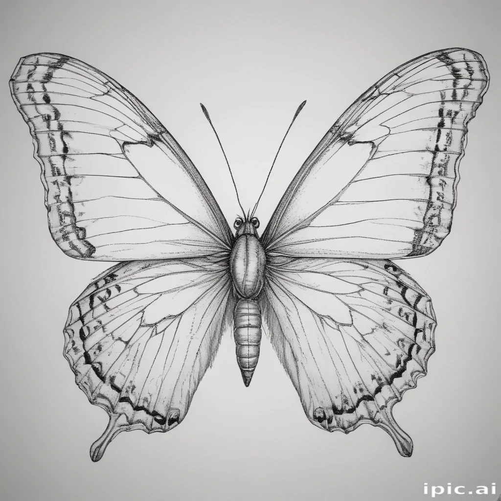 outline drawing of a butterfly