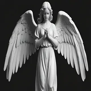 angel clip art black and white