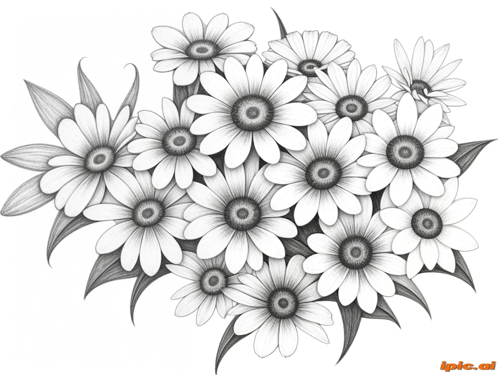 flower drawings pencil