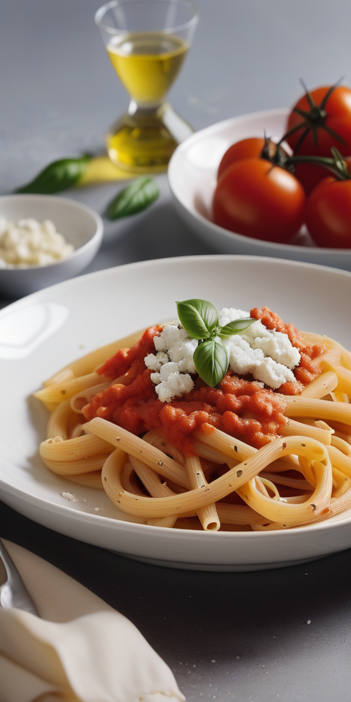 pasta with ricotta and tomato sauce