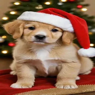 puppy christmas dog wallpaper
