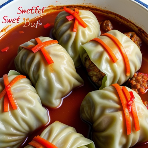 sweet and sour stuffed cabbage rolls
