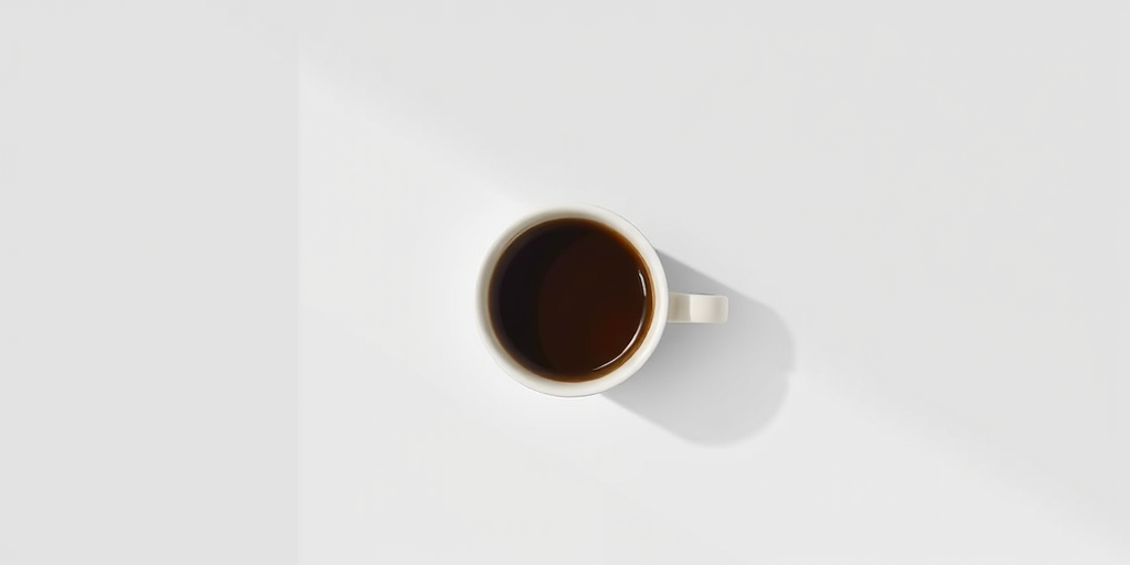 high-resolution minimalist black icon representation of a coffee cup, natural lighting, 50mm lens, f/1.8 aperture, ISO 100, top-down view, DSLR camera