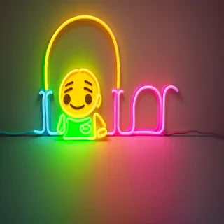 neon emoji