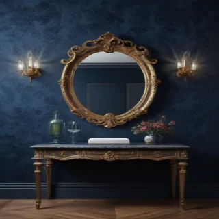 vintage dark blue aesthetic wallpaper