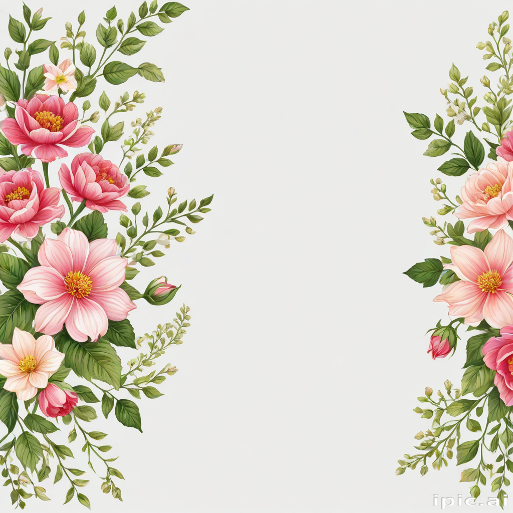 transparent floral border