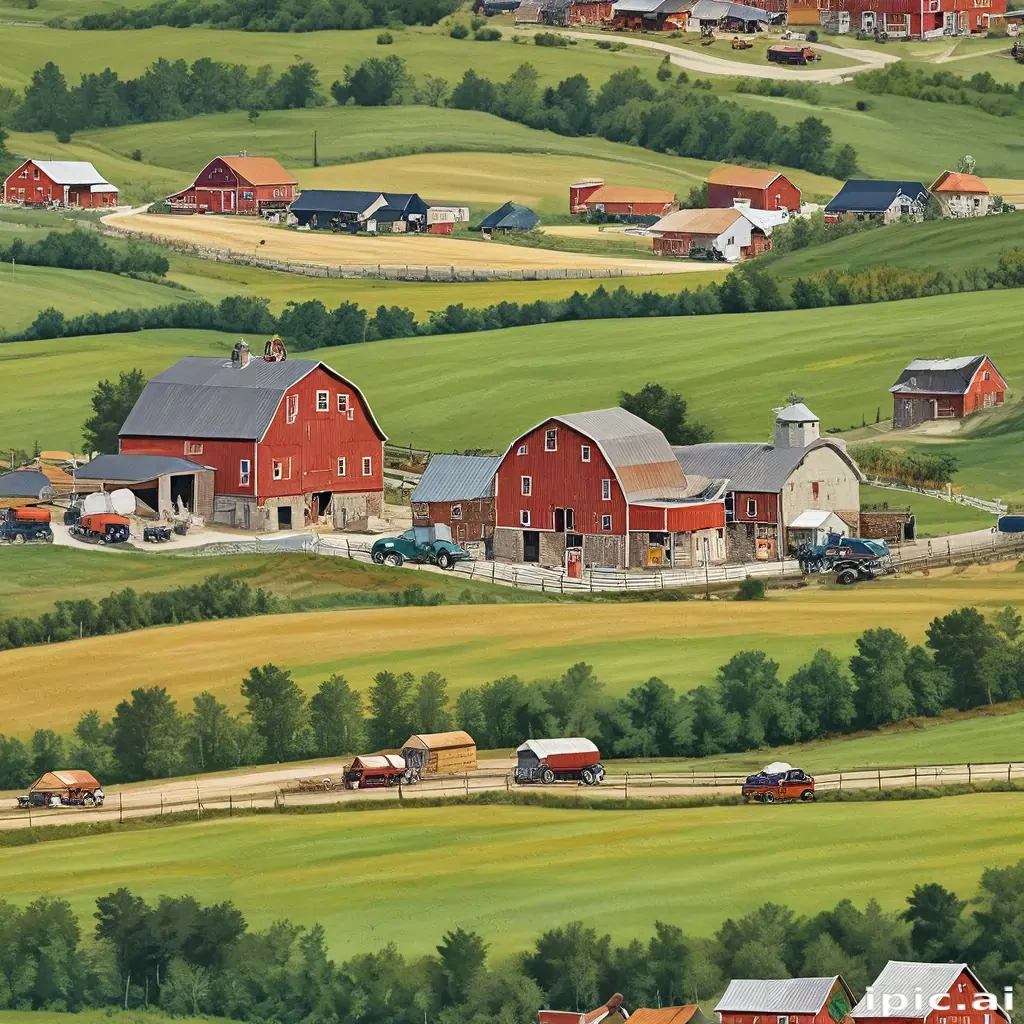 background of a farm