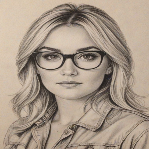 Superb Jamie Lynn Spears, pencil sketch, portrait of Attractive woman 1964s in glasses, hair style beatnik, outline, clear lines, fine lines, 8k