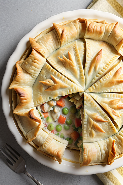 chicken pot pie in phyllo pastry