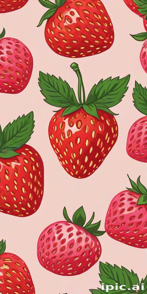 strawberry wallpaper aesthetic