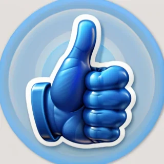 blue thumbs up emoji