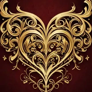 gold heart wallpaper