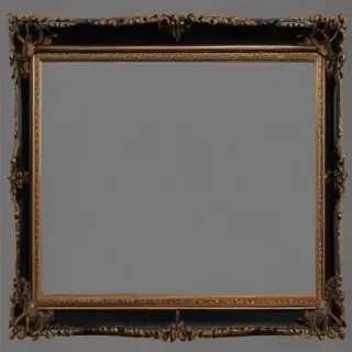 black picture frame png
