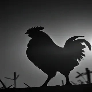 silhouette of a chicken
