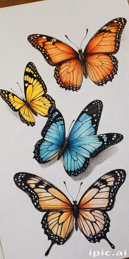 butterfly drawign