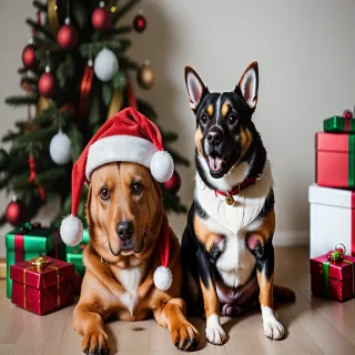 christmas dog photos
