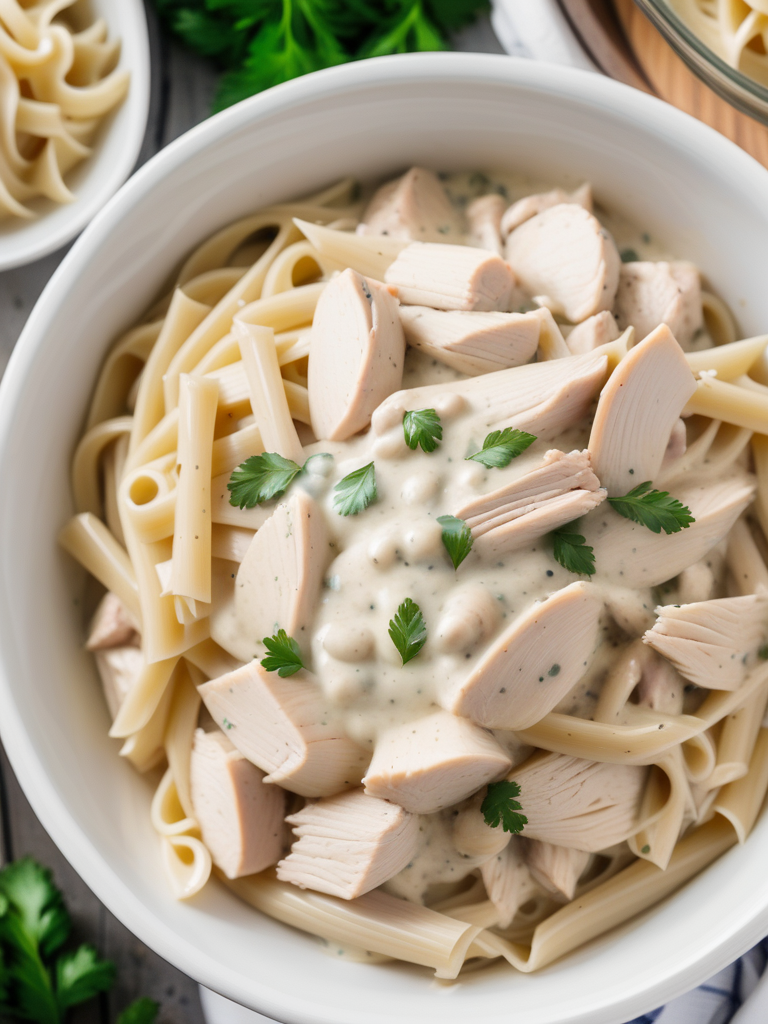 crockpot chicken alfredo with jar sauce