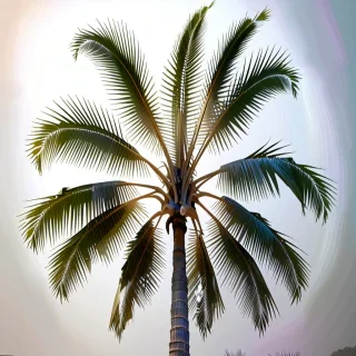 transparent palm tree