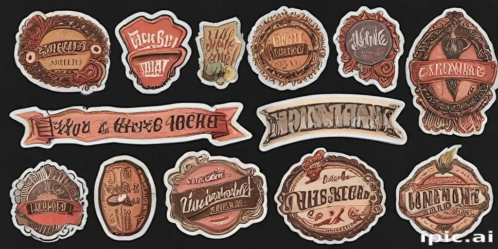 vintage stickers png