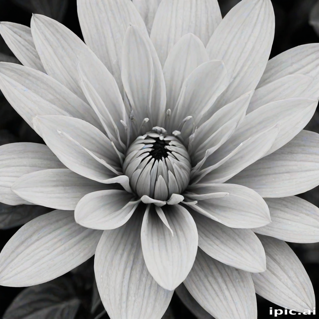 black and white flower