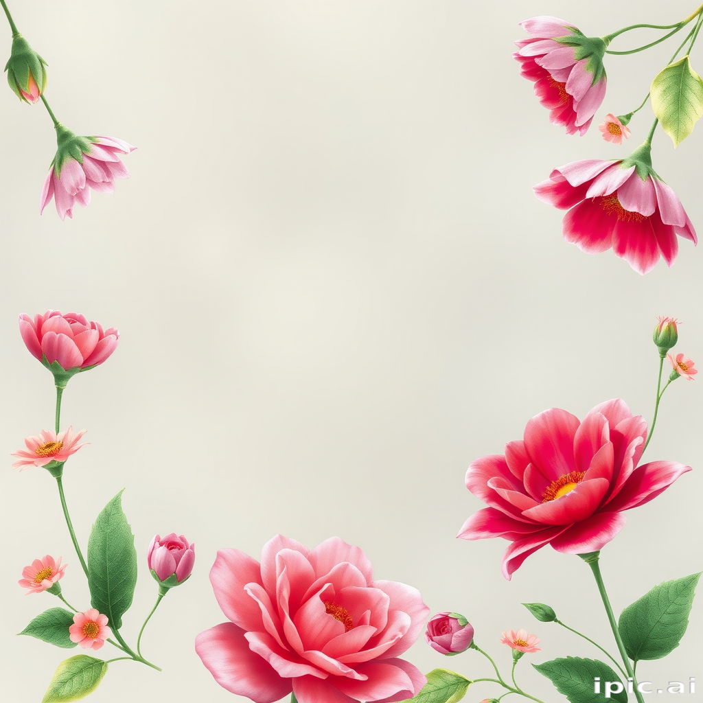 flower border transparent