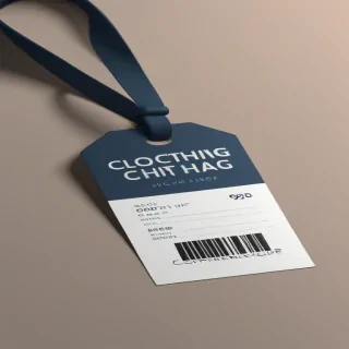 clothing tag mockup