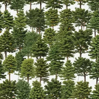 trees no background