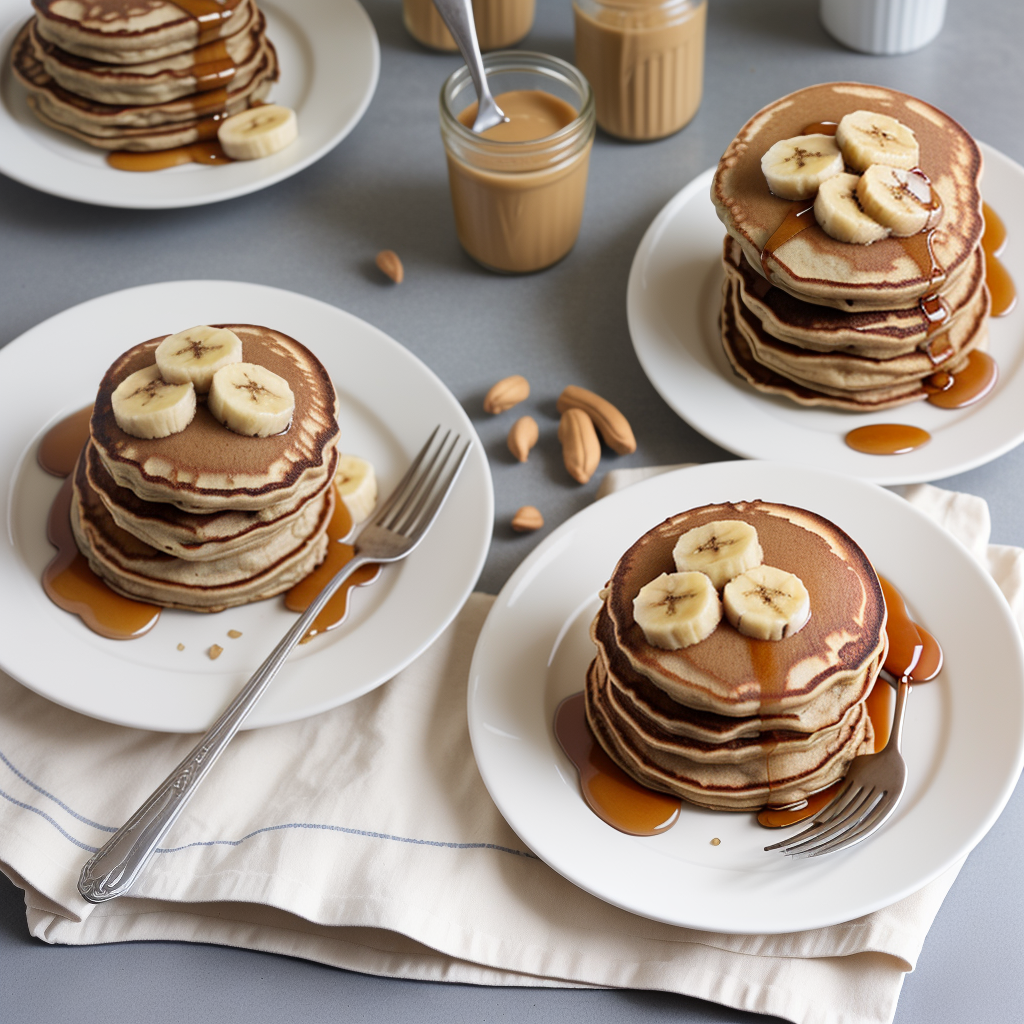 peanut butter and banana pancakes