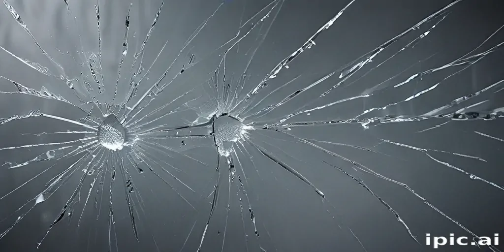 cracked glass transparent