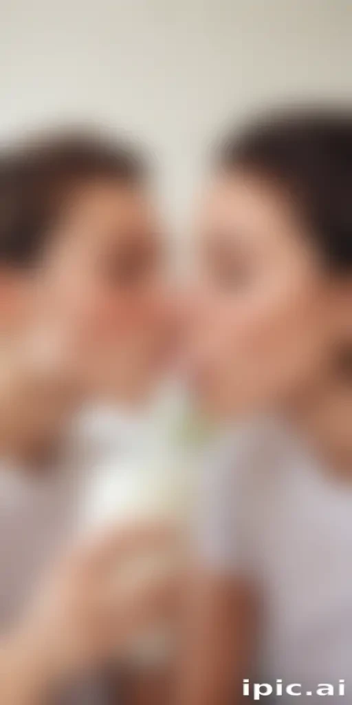 lesbians drinking milk