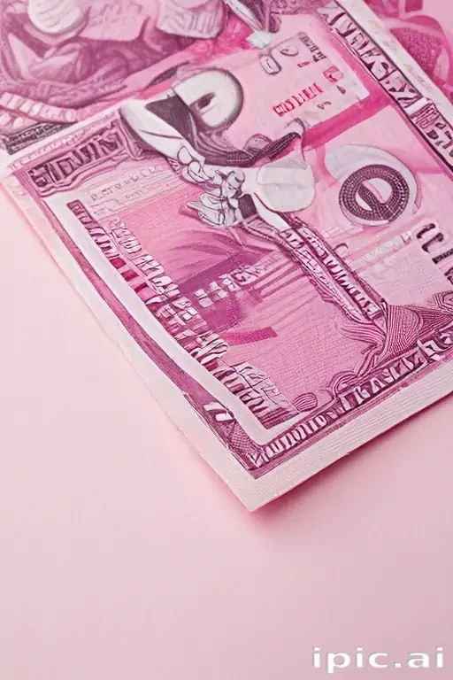 pink money background