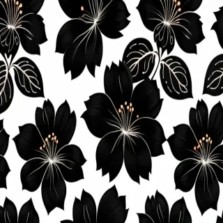 black flower aesthetic