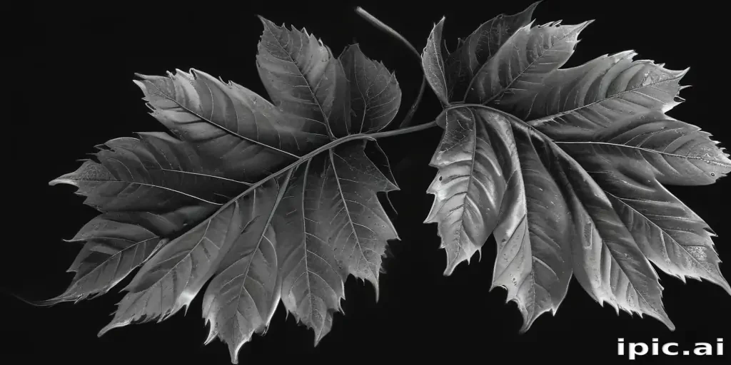 black and white clipart leaf