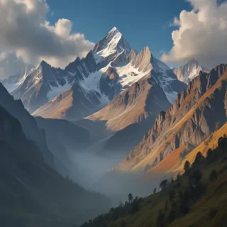 mountainous background