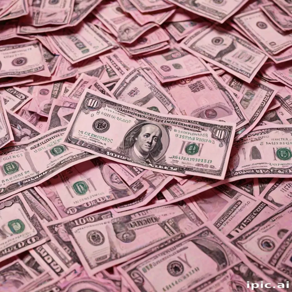 pink money background