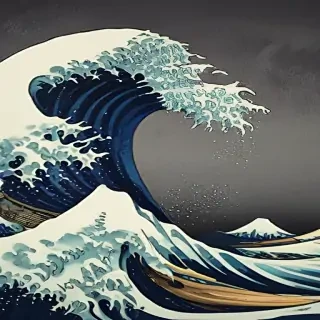 great wave wallpaper