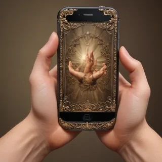 hand holding cell phone