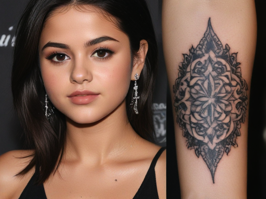 selena gomez tattoo on justin