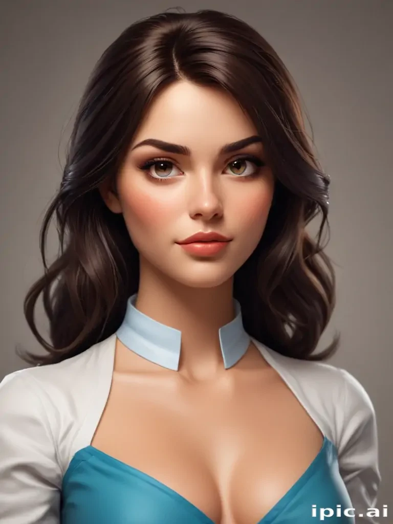 brunette cartoon character