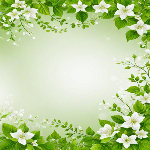 white and green background