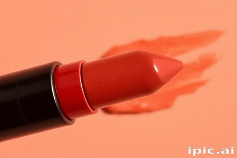 Terracotta lip crayon dubbed "Desert Sunset," combining warmth and earthiness in a creamy, buildable formula