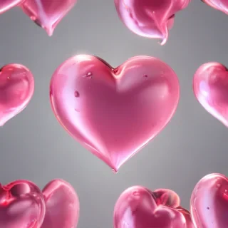 pink heart transparent