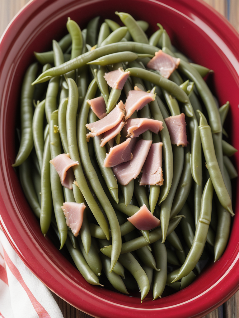 green beans with ham in crock pot