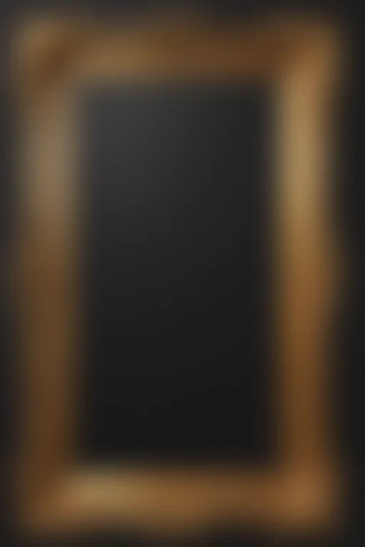 rectangle gold frame png