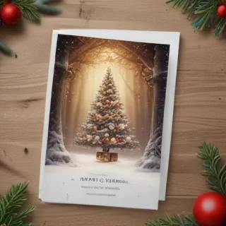 christmas card template psd