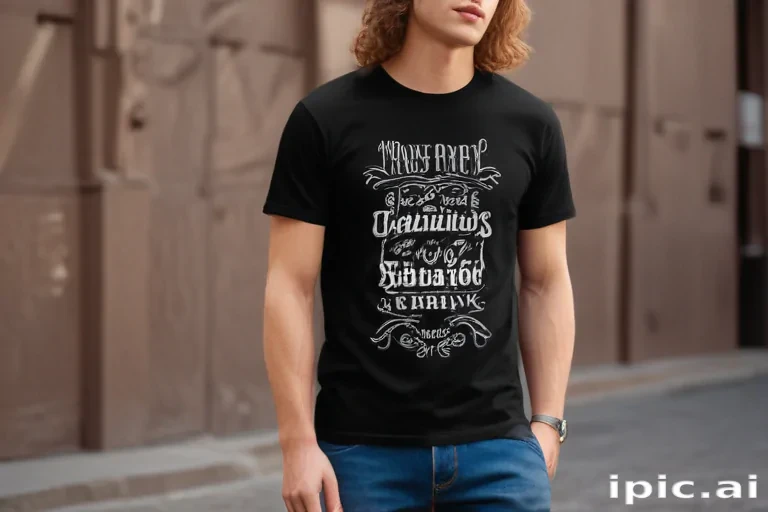 mockup tshirt black