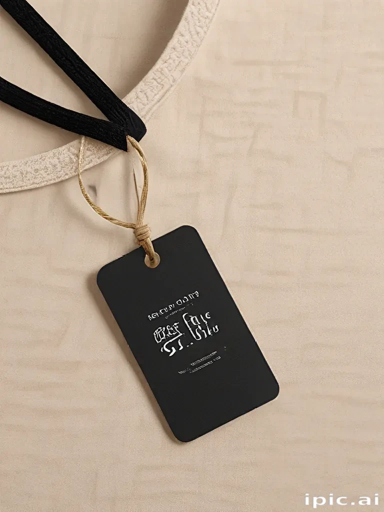 clothing tag mockup
