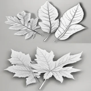 leaf clip art black and white